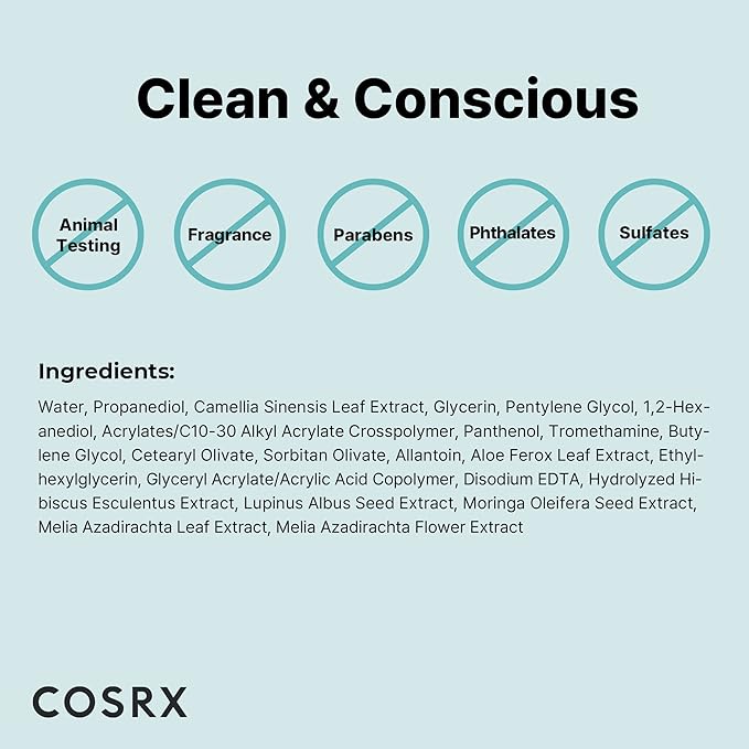 COSRX Hydrium Green Tea Aqua Crema de gel calmante de 50 ml