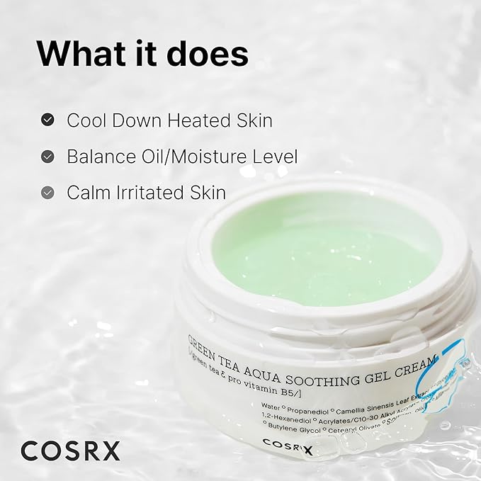 COSRX Hydrium Green Tea Aqua Crema de gel calmante de 50 ml