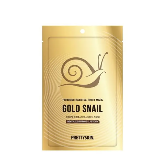 PRETTYSKIN Máscara esencial de hoja de caracol dorado